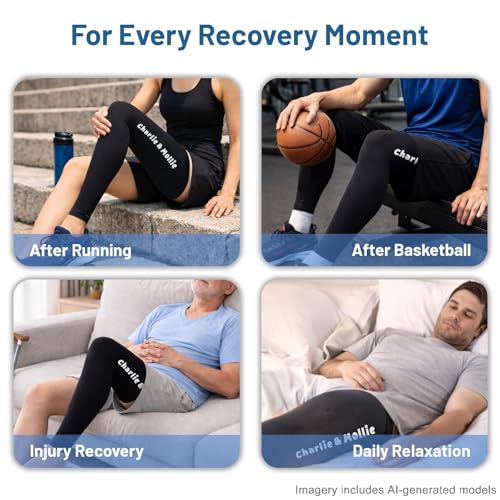 Full Leg Ice Pack Wrap with 360° Coverage for Injuries Reusable (Medium) - size: Medium