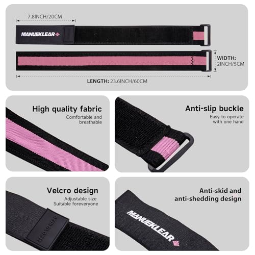 MANUEKLEAR Blood Flow Restriction Bands for Women Butt Lift - color: Pink