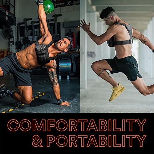 Fitdom Running Chest Pack for Men, Tactical Sports Utility Bag with Pockets - color: Black, style: Locked‑in Comfort