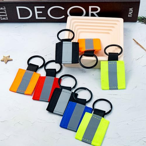 15PCS Reflective Keychain Label, Reflective Safety Tag