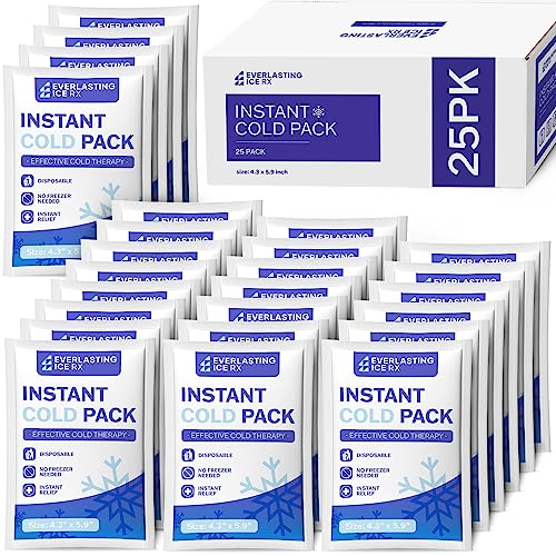 25 Pack Instant Ice Packs for Injuries, Disposable Instant Cold Pack - style: 25 Pack