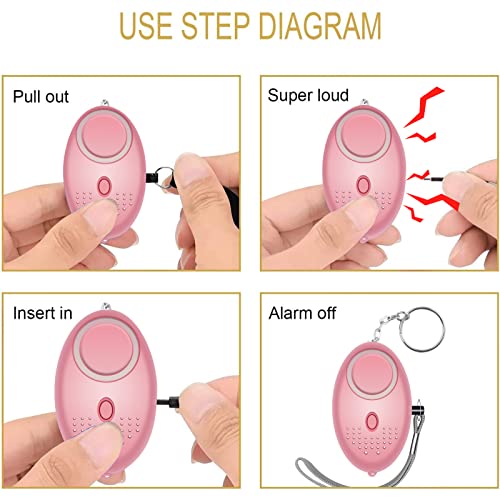 Emergency Personal Alarm, 3 Pack 140DB Person Siren with LED Lights, Personal Panic Alarm for Men, Women, Children, Elderly Emergency Security, Self Defense Electronic Device