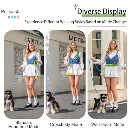 4-Piece Dog Collar and Leash Set with Water Bottle and Poop Bag Dispenser