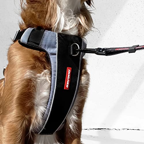 EzyDog X-Link Dog Harness, No Pull Design with Front D-Ring - Medium, Blue - color: Blue, size: Medium