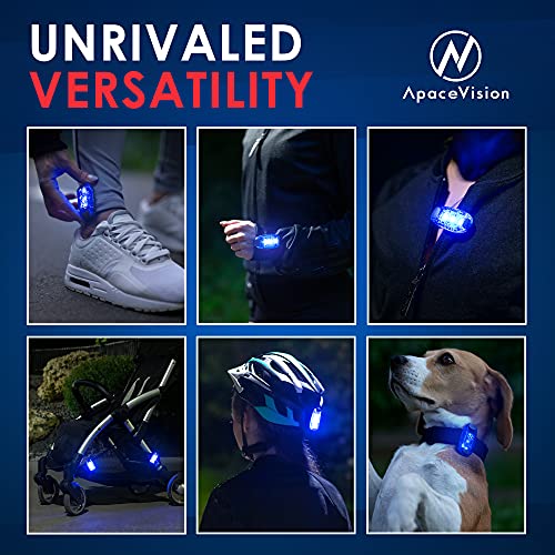 LED Safety Light (2 Pack) with Bonus Items – Clip On Strobe/Running Lights for Runners, Dogs, Bikes, Walking and More - color: Blue