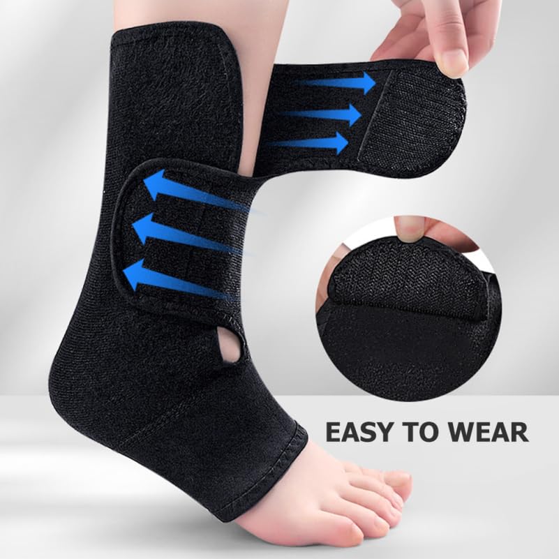 FRCOLOR Ankle Support 2 X Ankle Supports Black Zipper Design Sports Use