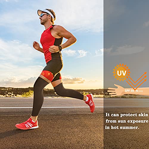 Skylety Compression Leg Sleeves Men Women - color: Black, size: Small
