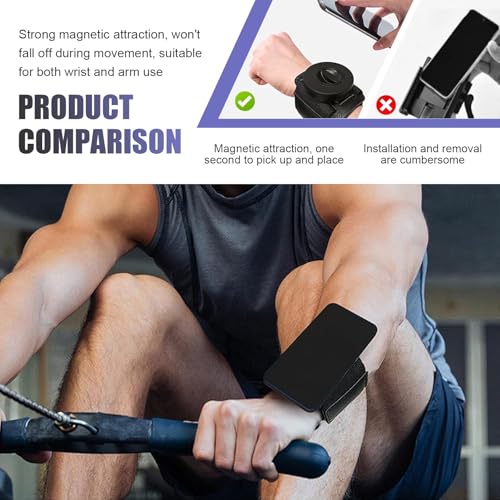 Wristband Phone Holder, Strong Vortex Suction Sports Armband Cell Phone Holder, Portable Arm Hands-Free Cell Stand, for Biking Walking Selfies Videos Hiking Live Broadcast (Black)
