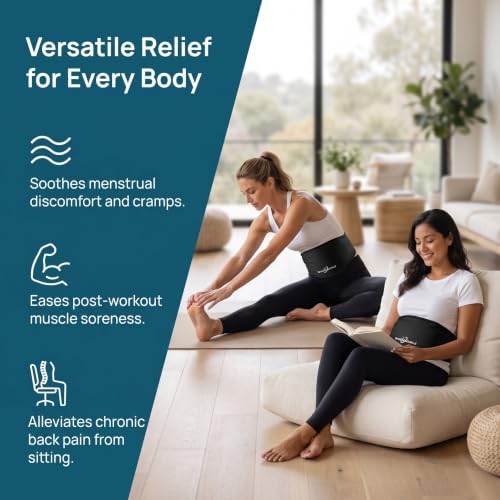 Ice Pack Wrap for Back & Abdomen, 46" Reusable Gel Belt