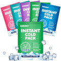 5 Pack Instant Ice Cold Pack 4"×6",5 Colors Disposable Ice Packs - size: 5P