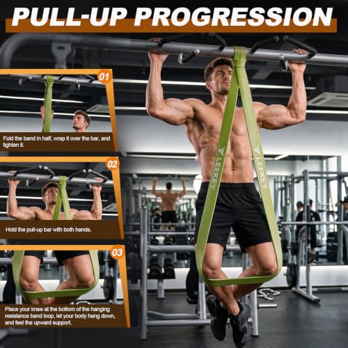 LEEKEY Resistance Bands Set for Pull Up Assistance & Exercise - color: Green