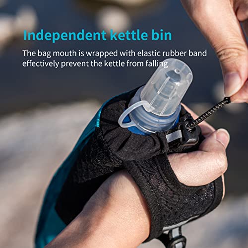AONIJIE Running Water Bottle Handheld Hydration Pack with 500ml Soft Flask - color: Olive Green