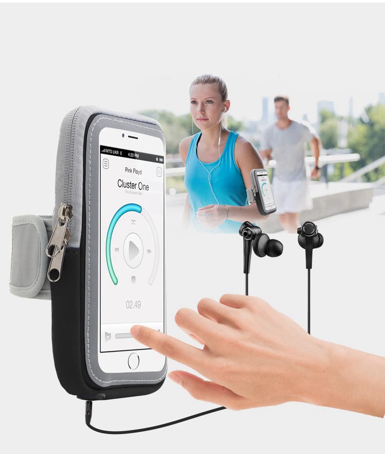 Running Phone Holder Sports Armband Cell Phone Arm Band Bag Case for Google Pixel 9a 8a 7a 6a Pixel 10 9 8 7 6 iPhone 17 16 15 Pro 14 Plus 13 12 11 Galaxy S25 S24 Plus S23 S22 S21 FE S20 A15 (Black) - color: Black