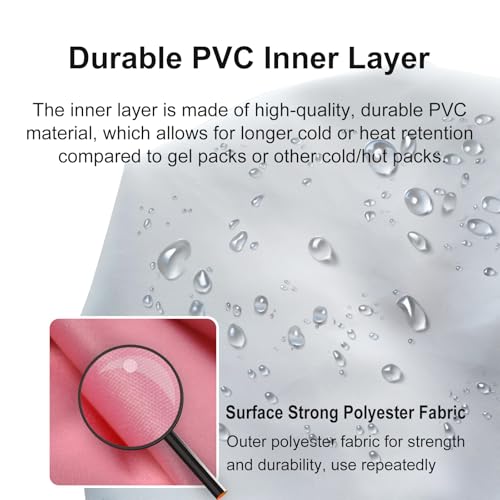 Ice Pack for Injuries Reusable, Ice Bags for Injuries Hot Water Bag for Hot & Cold Therapy and Pain Relief, No-Leak Elastic Breathable Ice Bag, Size 11", Pink - size: 11", style: Pink