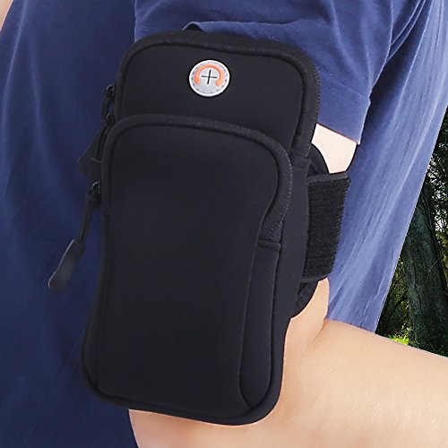Armband Phone Holder for Running, Adjustable Sports Arm Bag with Key Pocket for, Gym Workout, Cycling, Fitness up to 6 inch