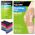 Precut Kinesiology Tape for Knees, 12 Pcs Individual Packaged (Nude) - color: Nude, size: 12PCS