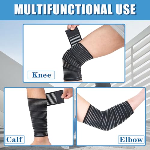 Adjustable Hamstring & Thigh Compression Wraps for Men Women, 2 Pcs - size: 2 Pcs