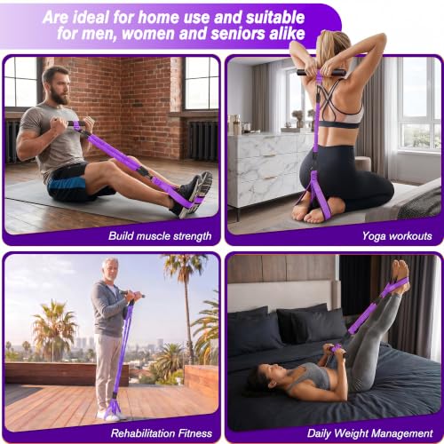 Resistance Bands with Handles,Pedal Resistance Band with Handle - color: 90lbs-Purple