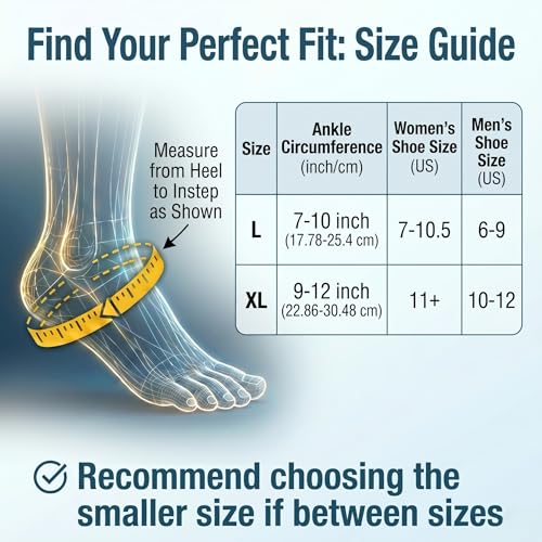 Ankle Ice Pack Wrap for Swelling & Sprained Ankle — Reusable Hot Cold Therapy Foot Sleeve for Plantar Fasciitis, Achilles Tendonitis & Foot Pain Relief L - size: L