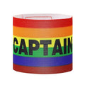ONLYKXY Captain Armbands 9x30CM/3.54x11.81inch Adjustable Leader Armband for Soccer Basketball Volleyball School Team Competition Coach Players Wrist Arm Bands - color: Rainbow Color
