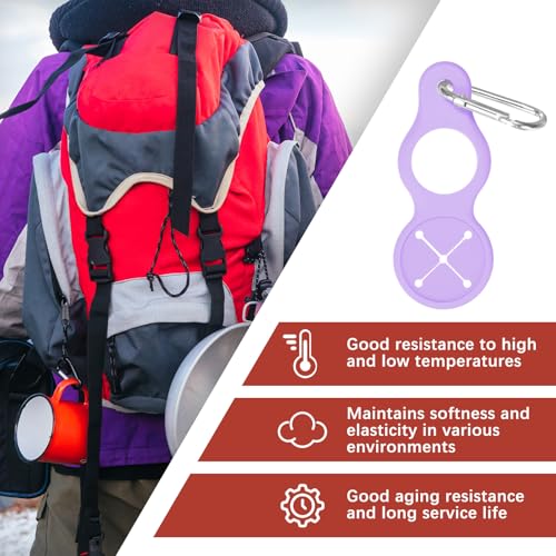 Water Bottle Hanging Buckle Clip [PCS] - Water Cup Holder with Towel Hook for Bike Portable Secure Bottle Holder - color: Purple