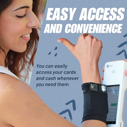 Wallet Sleeve, Wallet Wristband - Anti-Pickpocket -RFID Anti-theft - Lightweight -Perfect for Travel, Running, Hiking,3 Pack - size: Medium