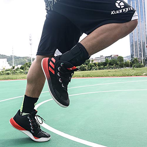 Kuangmi Ankle Brace Lace Up with Side Stabilizers and Cross Auxiliary Fixing Belt Strength Protection 1 Piece (S) - size: Small (Pack of 1)