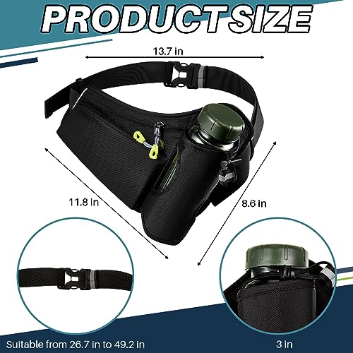 Abbylike 2 Pcs Waist Pack, Running Hydration Belt with Water Bottle Holder