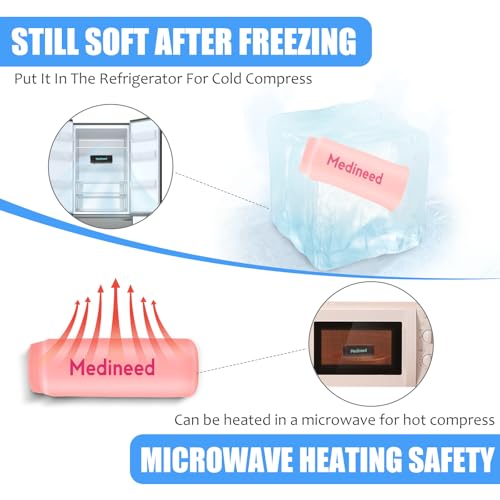 Medineed 2PCS Finger Gel Ice Pack Sleeves, Cold Therapy for Injuries, Pink - color: Pink