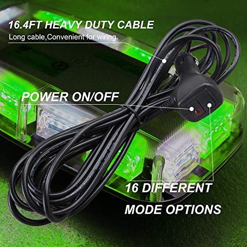 ASPL 48LED Roof Top Strobe Lights with Magnetic Base - color: Green/White