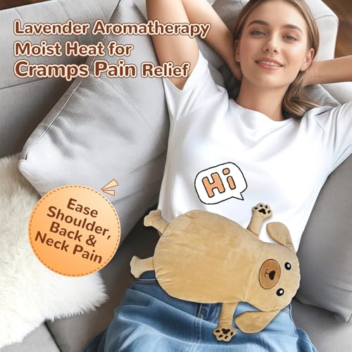 Microwave Heating Pad for Pain Relief, 16" x 11" Microwavable Heating Pads for Cramps, Back Pain, Neck Shoulder, Muscles, Knee, Joints, Natural Heat Pack Moist Heat, Golden Retriever - size: Golden Retriever