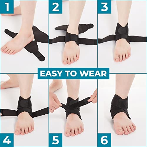 Bodyprox Ankle Support Brace, Breathable Adjustable Wrap, 1 Pack