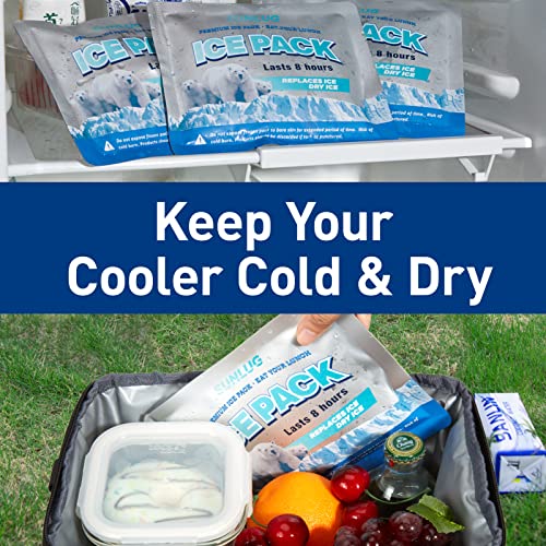 Cooler Ice Packs Reusable Ice Packs for Coolers Long Lasting Freezer Packs for Cooler Bag, Lunch Bags, Cooler Backpacks - color: 4 Pack - Lunch Box Ice Packs