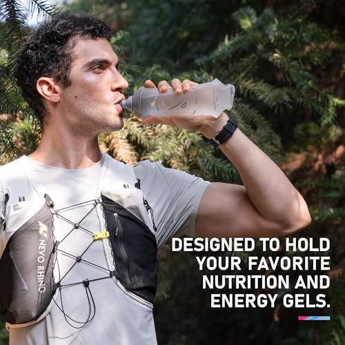 N NEVO RHINO 5L Running Vest, Water Vest Backpack with 2x500ml Soft Flasks - color: White, size: Medium