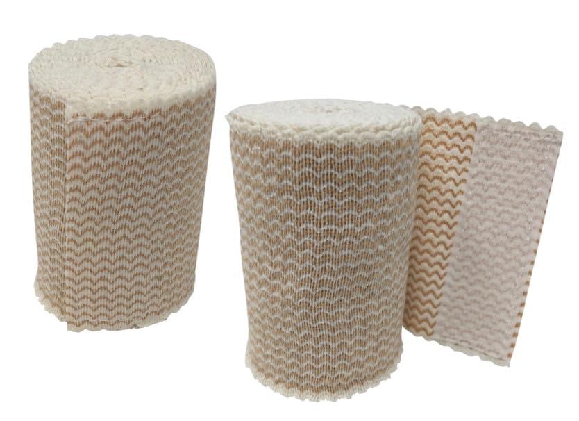 3" Elastic Bandage Wrap with Self-Closure, 2-Pack – 15 ft Stretched – Latex-Free, Reusable, Washable – Compression Support for Sprains, Injuries, Swelling, Sports Recovery - size: 3"