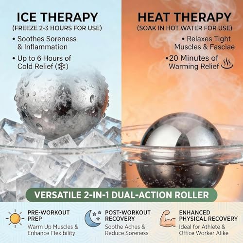 iECO Massage Ice Roller Ball Cold & Heat Therapy Plantar Fasciitis Roller - color: Black & Green