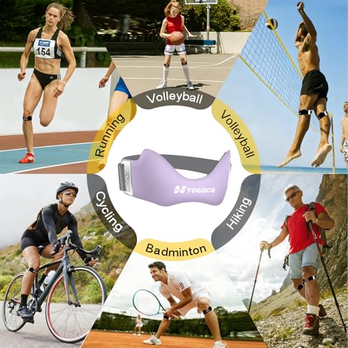 Patellar Tendon Support Strap, Knee Brace for Women & Men, Patella Band for Running Hiking Basketball Gym Fitness Tennis Badminton Cycling, Offers Relief from Meniscus Tear and Knee Pain - color: Purple