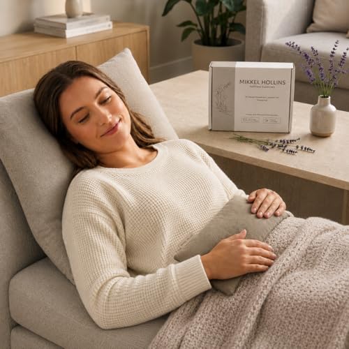 Microwavable Heating Pad with Lavender & Flaxseed, Hot & Cold Therapy, Heat Pad for Back, Neck, Shoulder, Knee, Leg & Menstrual Cramp Relief, Washable Cover, Mini Lavender Bag Gift, One Size Fits All - color: Gray