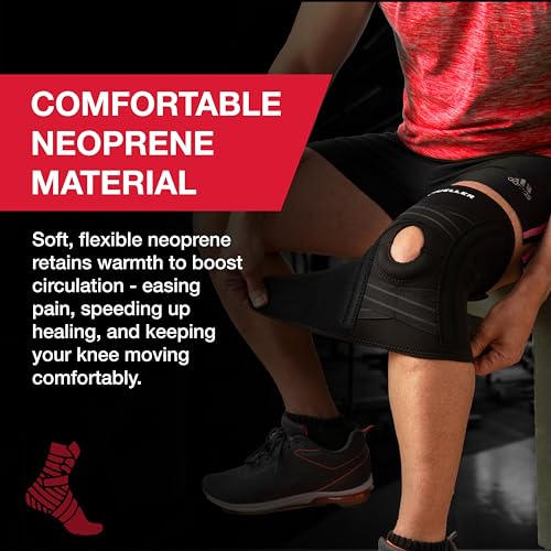 MUELLER Sports Medicine Adjustable Knee Brace, Knee Support for Arthritis Pain, Knee Sprains, ACL, MCL Joint Instability & Injury Recovery, Compression Stabilizer for Walking, Running, Sports & Daily Activities, One Size Fits Most