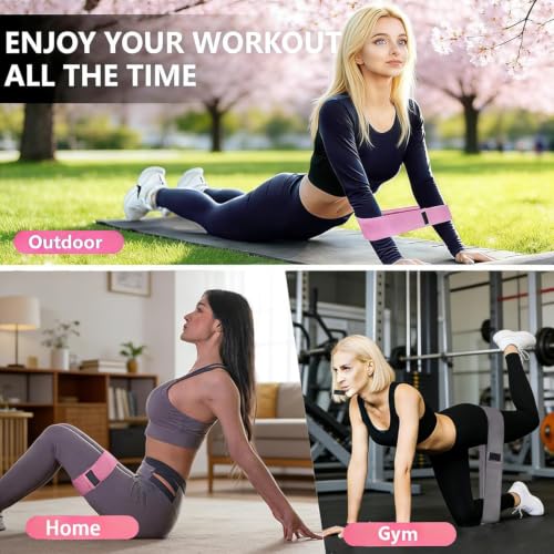 18–70 LBS 3 Level Fabric Resistance Bands,Workout Bands for Leg&Glutes