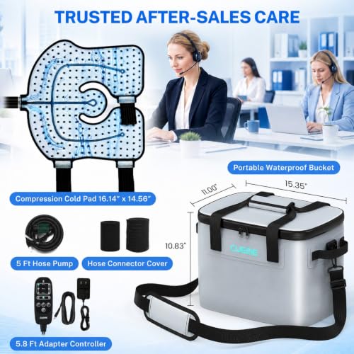 CUEME Ice Machine for Knee After Surgery, 20QT Capacity, Up to 18H Cooling