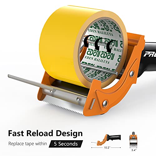 Fast Reload 3 Inch Wide Large Tape Gun Dispenser Packing Packaging Sealing Cutter (TG04-ORG)