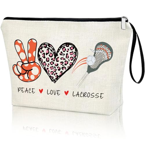 Lacrosse Gifts for Women Girl Zipper Bag Funny Gifts for Lacrosse Ball Lover Sport Season Gift at the Games Day Makeup Bag Birthday Thanksgiving Christmas Gift for Her Sister Friends - style: Sporty