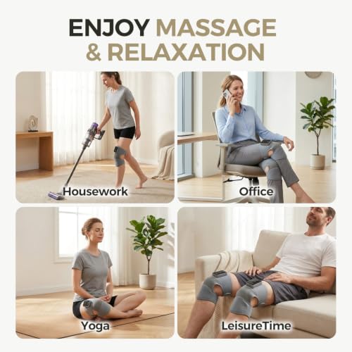 2-in-1 Shoulder knee Massager Pad for Pain Relief, 5 Heating & 3 Vibration