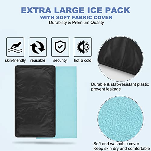 Gel Soft Flexible Ice Packs for Injuries,Reusable Frozen Cold Pack Cool Pad