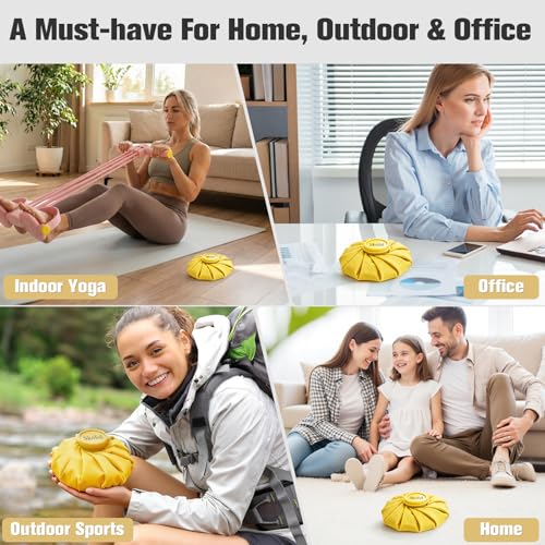 Ice Packs for Injuries Reusable, 3 Sizes, Yellow - color: Yellow