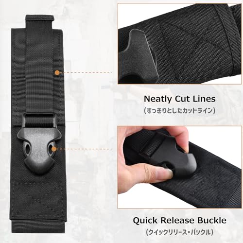 Azarxis Tactical Mini Belt Pouches, Multi-Purpose Small Battery Case Compact Utility EDC Card Slot Holder Waist Bags Military Molle Pack Sundries Storage Pack - color: #03 Black - Style D