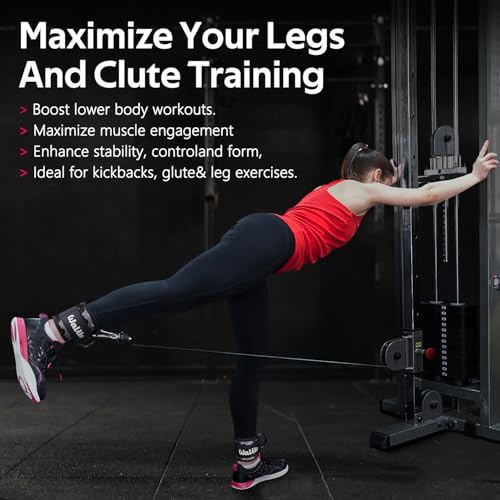 Ankle Straps for Cable Machines, Leg Straps for Glute Kick Back Accessories - color: Camouflage