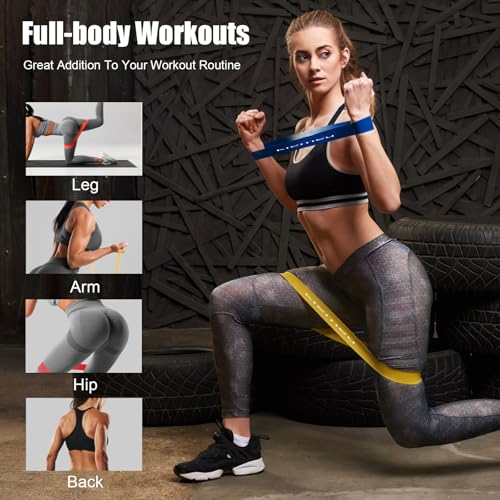 Latex Mini Loop Resistance Bands for Working Out Legs, 6 cm Wide Version