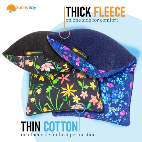 SunnyBay Heating Pad, Neck and Shoulder Wrap, 6x11 inch, Lilac - color: Lilac and Green Flowers